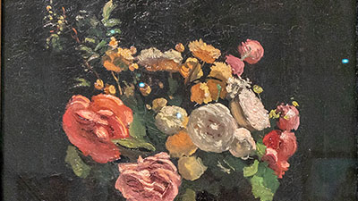 André Derain - Roses sur fond noir ( vers 1932 ) Huile sur toile